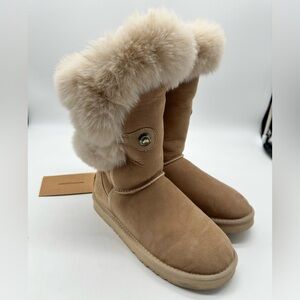 Australia Luxe Collective NWT Nordic Short Shearling Tan Boots US 9 | EU 40